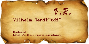 Vilhelm Renátó névjegykártya