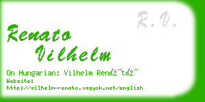 renato vilhelm business card